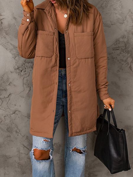 leather 2022 winter new loose coat parkas autumn women turndown collar single breasted retro solid color jacket casual midlength coat, Black
leather 2022 winter new loose coat parkas autumn women turndown collar single breasted retro solid color jacket casual midlength coat, Black
