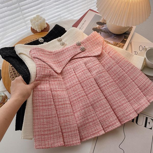 skirts ashgaily high waist tweed for women diamond buttons pleated wool mini autumn 230420, Black
skirts ashgaily high waist tweed for women diamond buttons pleated wool mini autumn 230420, Black