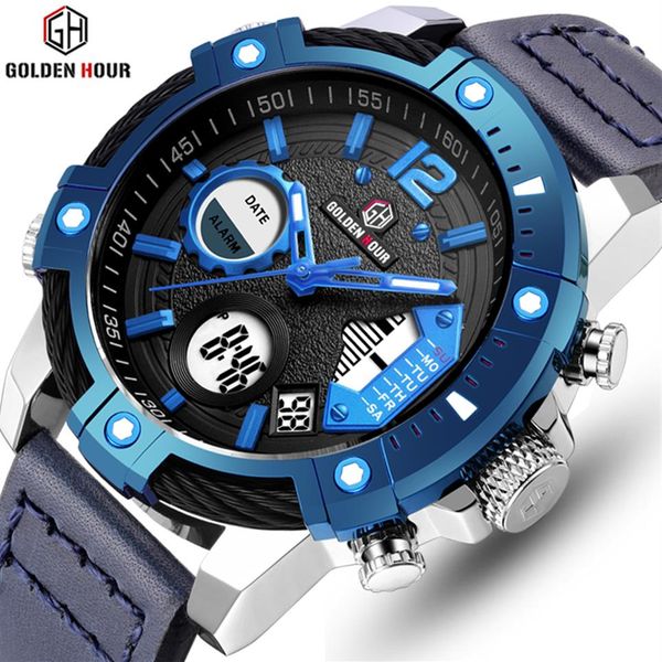 luxury brand goldenhour genuine leather mens quartz watch sport man male clock waterproof armymilitary watches relogio masculino200p, Slivery;brown
luxury brand goldenhour genuine leather mens quartz watch sport man male clock waterproof armymilitary watches relogio masculino200p, Slivery;brown