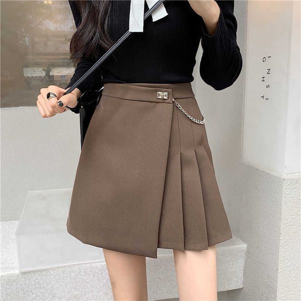 houzhou autumn pleated skirt women irregular patchwork chain high waisted aline mini skirts korean fashion casual office lady aa230420, Black
houzhou autumn pleated skirt women irregular patchwork chain high waisted aline mini skirts korean fashion casual office lady aa230420, Black