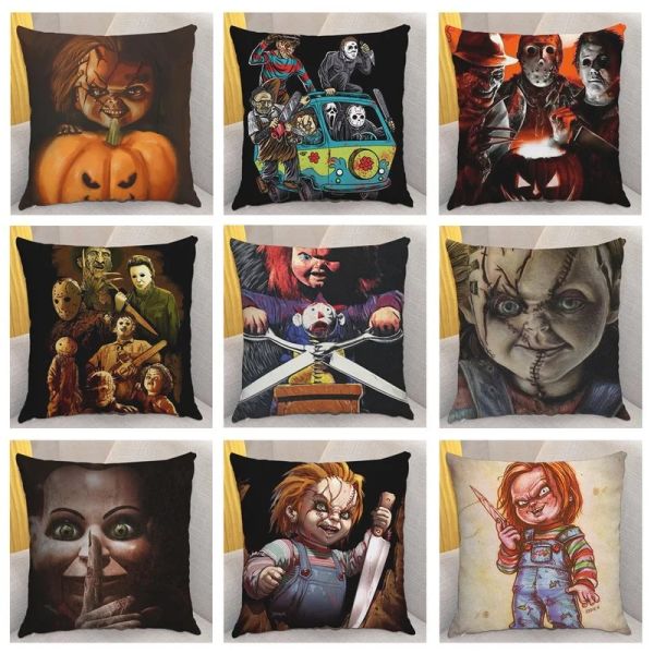 

Cartoon Pumpkin Castle Pillowcase Halloween Home Decoration Pillowcase Halloween Throw Pillow Cushion Covers 45x45