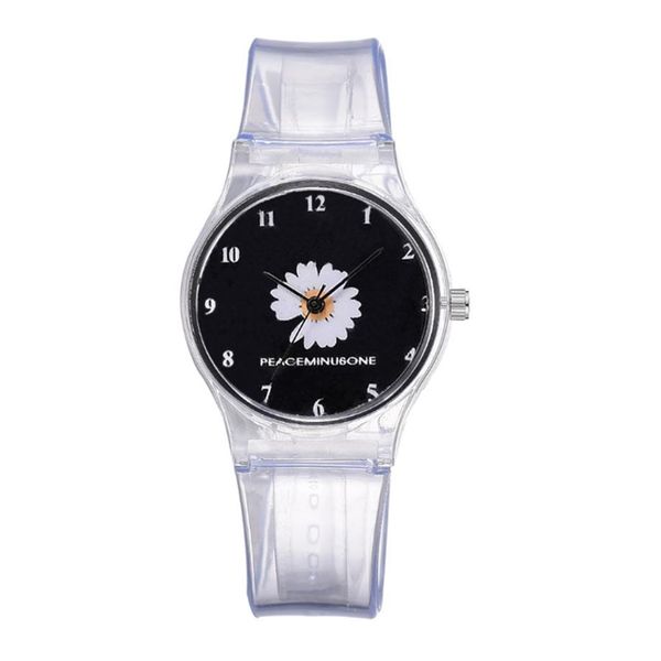 small daisy jelly watch students girls cute cartoon chrysanthemum silicone watches transparent band pin buckle wristwatches286e, Slivery;brown
small daisy jelly watch students girls cute cartoon chrysanthemum silicone watches transparent band pin buckle wristwatches286e, Slivery;brown