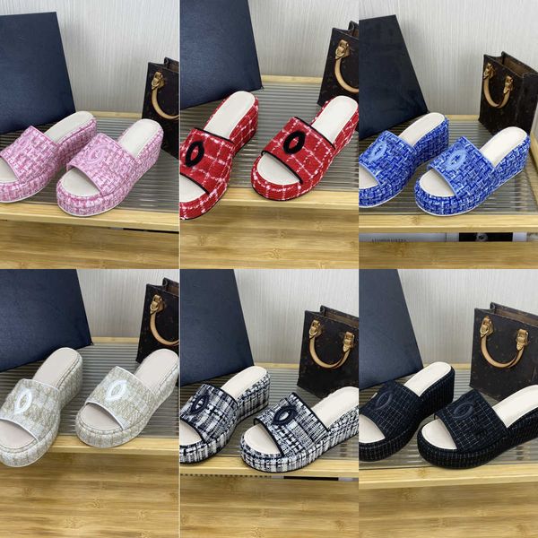 women slippers tweed leather straw woven slides sandals slip on wedge flats fashion beach mule brand flip flops casual slides shoes platform, Black
women slippers tweed leather straw woven slides sandals slip on wedge flats fashion beach mule brand flip flops casual slides shoes platform, Black