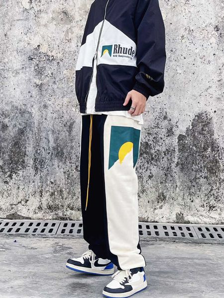 designer clothing casual pant trend brand rhude casual trousers men's color blocking sports corset pants high street loose streetwear j, Black
designer clothing casual pant trend brand rhude casual trousers men's color blocking sports corset pants high street loose streetwear j, Black