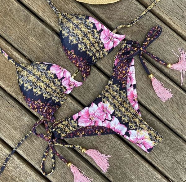 women's swimwear 2023 split printed swimsuit sport triangle bikini flower print gift push up bathing suits 230420, White;black
women's swimwear 2023 split printed swimsuit sport triangle bikini flower print gift push up bathing suits 230420, White;black