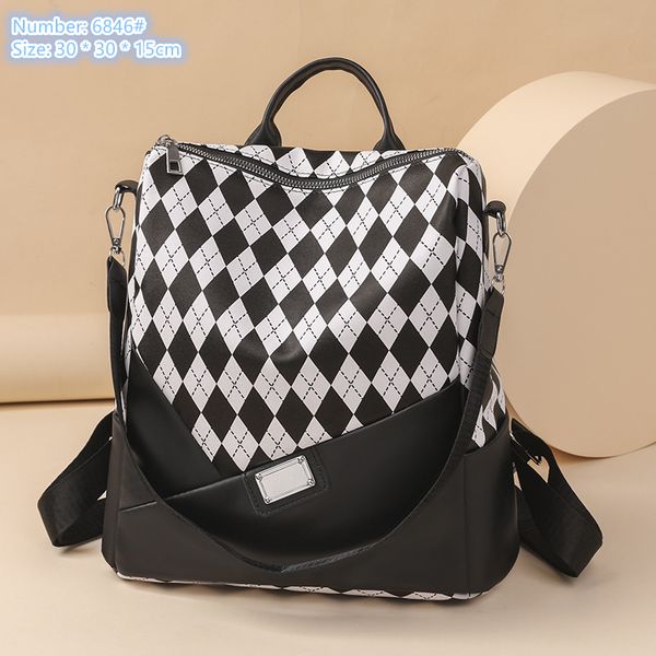 Factory wholesale ladies shoulder bag 3 colors light and soft fashion leather backpack small fresh contrast printed handbag trend rhombic student backpacks, Brown-6846#-soft fabric
Factory wholesale ladies shoulder bag 3 colors light and soft fashion leather backpack small fresh contrast printed handbag trend rhombic student backpacks, Brown-6846#-soft fabric