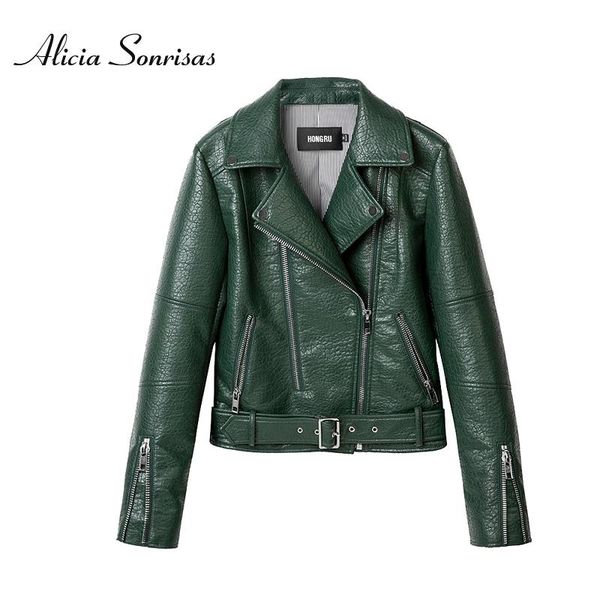 jackets 2021 spring autumn leather jacket women green short motorcycle pu long sleeve high end leather 3 colors biker coat hr1018, Black;brown
jackets 2021 spring autumn leather jacket women green short motorcycle pu long sleeve high end leather 3 colors biker coat hr1018, Black;brown