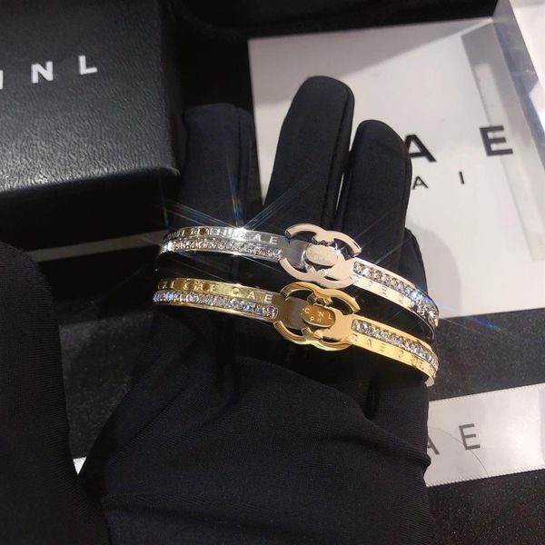 18k gold bangle 925 silver designer bracelet luxury girls love diamond circle bracelet classic brand jewelry couple gift box fashi339m, Black
18k gold bangle 925 silver designer bracelet luxury girls love diamond circle bracelet classic brand jewelry couple gift box fashi339m, Black