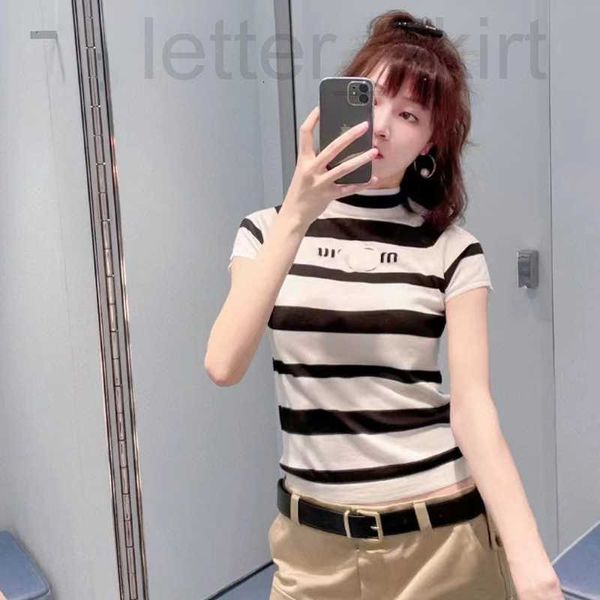 women's knits & tees designer knitted black and white stripe short sleeve t-shirt summer sweet age reducing slimming 2023 new product y
women's knits & tees designer knitted black and white stripe short sleeve t-shirt summer sweet age reducing slimming 2023 new product y