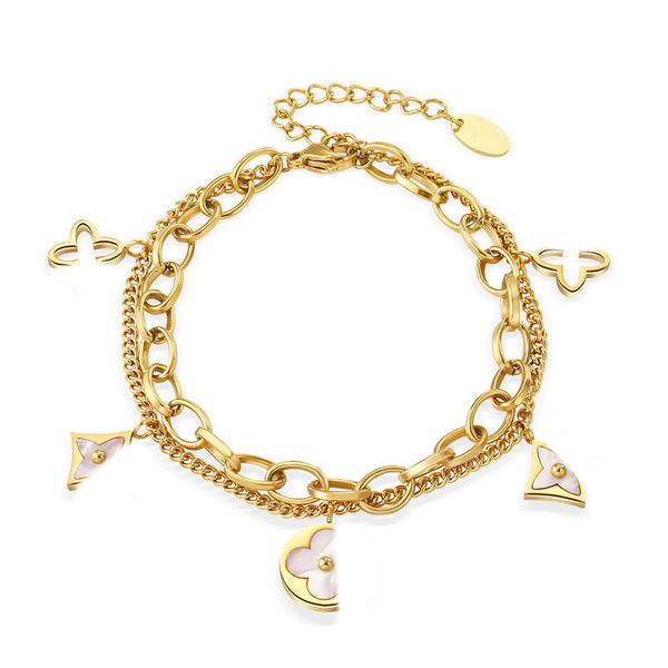 mixed bagle bracelets for women 18k gold plated link chains luxury design gold glittering metal female couple gifts exquisite charm bracelet, Golden;silver
mixed bagle bracelets for women 18k gold plated link chains luxury design gold glittering metal female couple gifts exquisite charm bracelet, Golden;silver