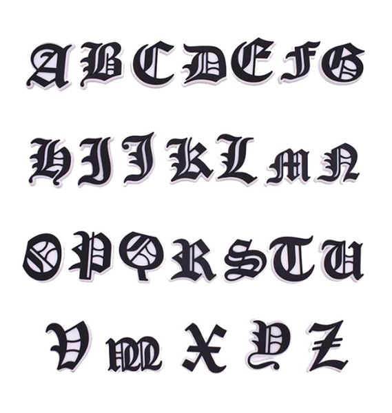 whole old english alphabet letters croc charms pvc shoe clog charms for wristband bracelet diy4680221, White;pink
whole old english alphabet letters croc charms pvc shoe clog charms for wristband bracelet diy4680221, White;pink
