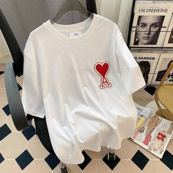 t shirts for men women embroidered love amis couple neck correctly towel verified badge summer short round sleeved loose large t-shirt and 6, White;black
t shirts for men women embroidered love amis couple neck correctly towel verified badge summer short round sleeved loose large t-shirt and 6, White;black