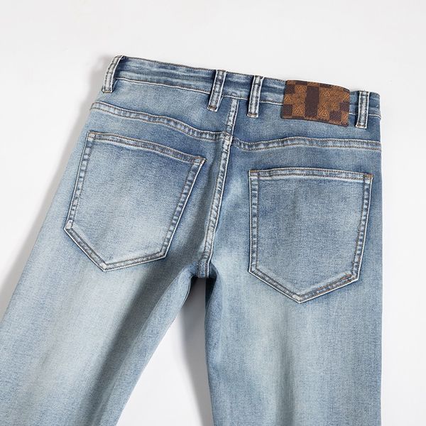 men's jeans spring summer thin men slim fit european american high-end brand small straight double o pants f213-5, Blue
men's jeans spring summer thin men slim fit european american high-end brand small straight double o pants f213-5, Blue