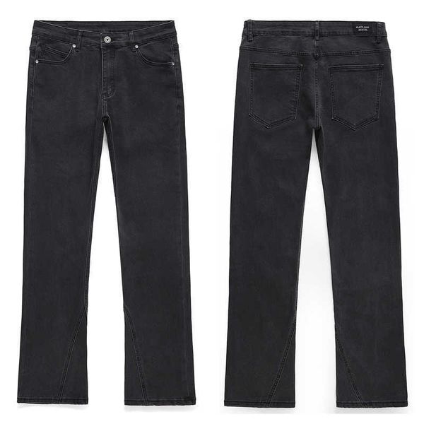 men's jeans designer clothing denim pants high street gallerses depts style basic micro flare trend brand solid color vibe slim fitting, Blue 
men's jeans designer clothing denim pants high street gallerses depts style basic micro flare trend brand solid color vibe slim fitting, Blue