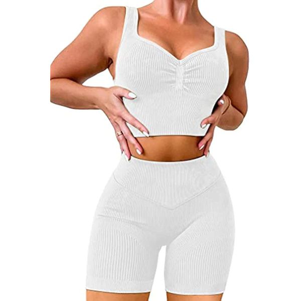 seamless ribbed yoga outfits shorts and sports bra matching gym clothing set-womens workout sets 2 piece
seamless ribbed yoga outfits shorts and sports bra matching gym clothing set-womens workout sets 2 piece
