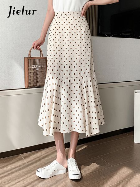 skirts jielur summer dot trumpet women's elastic waist slim chiffon elegant female midi skirt slight stretch casual streetwear 230420, Black
skirts jielur summer dot trumpet women's elastic waist slim chiffon elegant female midi skirt slight stretch casual streetwear 230420, Black