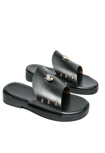 men genuine leather slippers designer flat comfort beach sliders tide male rivet stud slipper nonslip black mens casual spikes sh6241081
men genuine leather slippers designer flat comfort beach sliders tide male rivet stud slipper nonslip black mens casual spikes sh6241081