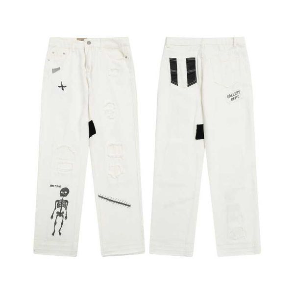 designer clothing denim pants galleryes depts ink splashing graffiti micro horn structure splicing casual loose jeans long men's women&, Blue
designer clothing denim pants galleryes depts ink splashing graffiti micro horn structure splicing casual loose jeans long men's women&, Blue