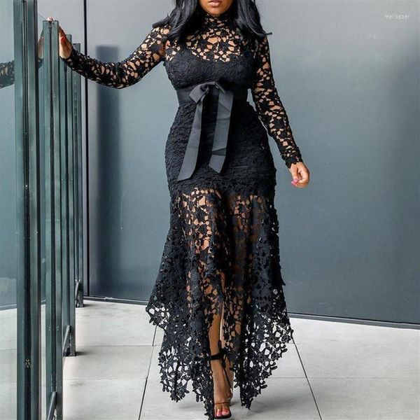 plus size dresses pure color 2022 clothing elegante lace hollow out long sleeve stand up collar high waist tie irregular dressespl346p, Black
plus size dresses pure color 2022 clothing elegante lace hollow out long sleeve stand up collar high waist tie irregular dressespl346p, Black