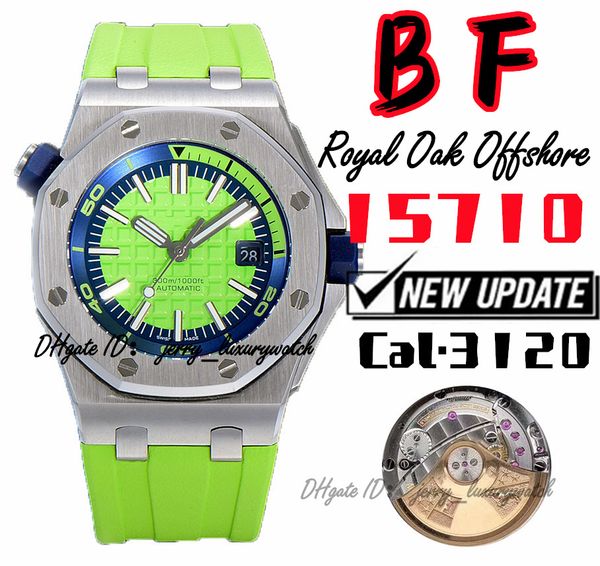 bf luxury men's diving watch 15710 color series 42mm cal.3120 movement, super luminous, natural rubber strap fluorescent green, Slivery;brown
bf luxury men's diving watch 15710 color series 42mm cal.3120 movement, super luminous, natural rubber strap fluorescent green, Slivery;brown