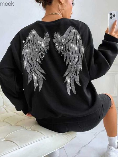 women's hoodies sweatshirts y2k clothes oversized wing drop shoulder sweatshirt women hoodie, Black
women's hoodies sweatshirts y2k clothes oversized wing drop shoulder sweatshirt women hoodie, Black