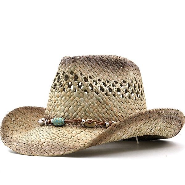hollow out shading outdoor wide brim cowboy straw hat solid color men fashion sun protection beach hat summer cap, Blue;gray
hollow out shading outdoor wide brim cowboy straw hat solid color men fashion sun protection beach hat summer cap, Blue;gray