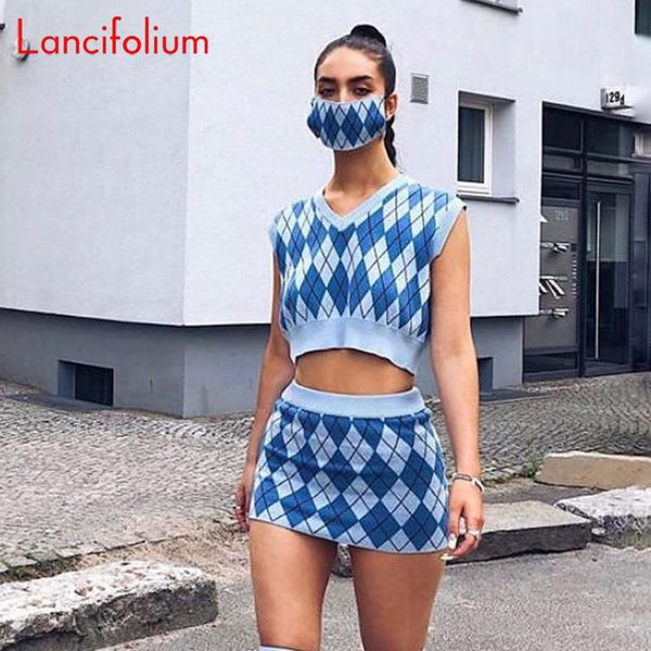 dress 2 piece matching set women sleeveless tank crop bodycon mini skirt harajuku sweater argyle vest cute two piece outfit, White
dress 2 piece matching set women sleeveless tank crop bodycon mini skirt harajuku sweater argyle vest cute two piece outfit, White