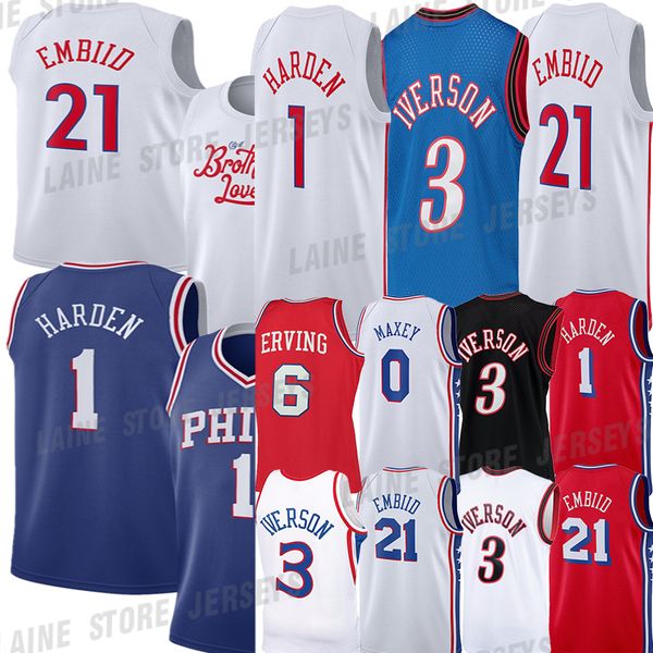 #21 joel embiid basketball jersey #1 harden 0 tyrese maxey allen iverson julius erving 2023 city edition retro shirt jerseys, Black;red
#21 joel embiid basketball jersey #1 harden 0 tyrese maxey allen iverson julius erving 2023 city edition retro shirt jerseys, Black;red