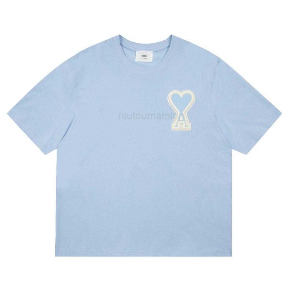 t shirts for men women summer amis the correct embroidery of amit t-shirt macaron love pink peach heart short sleeve loose couple dress ins, White;black
t shirts for men women summer amis the correct embroidery of amit t-shirt macaron love pink peach heart short sleeve loose couple dress ins, White;black