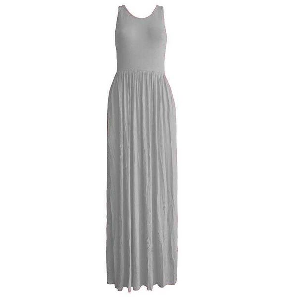spring and summer womens solid dresses color sleeveless vest pocket dress long, Black;gray
spring and summer womens solid dresses color sleeveless vest pocket dress long, Black;gray