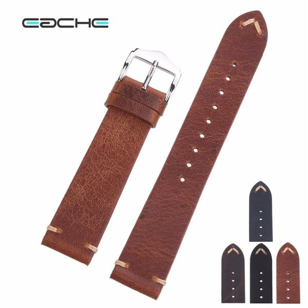 eache handmade wax oil skin watch straps vintage genuine leather watchband calfskin watch straps different colors 18mm 20mm 22mm t276g, Black;brown
eache handmade wax oil skin watch straps vintage genuine leather watchband calfskin watch straps different colors 18mm 20mm 22mm t276g, Black;brown