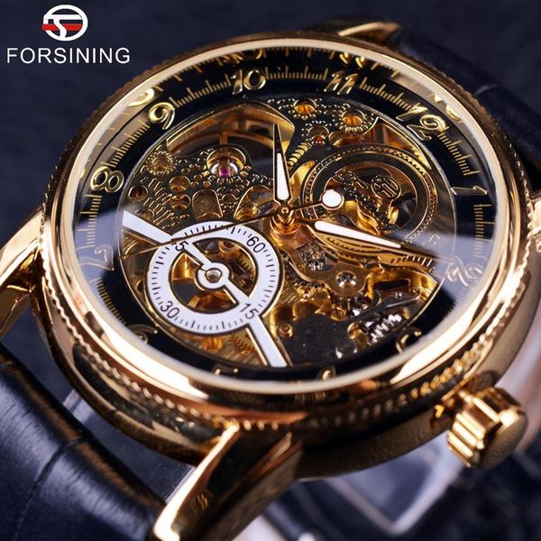 forsining 2017 hollow engraving skeleton casual designer black golden case gear bezel automatic watches men luxury brand watches305a, Slivery;brown
forsining 2017 hollow engraving skeleton casual designer black golden case gear bezel automatic watches men luxury brand watches305a, Slivery;brown
