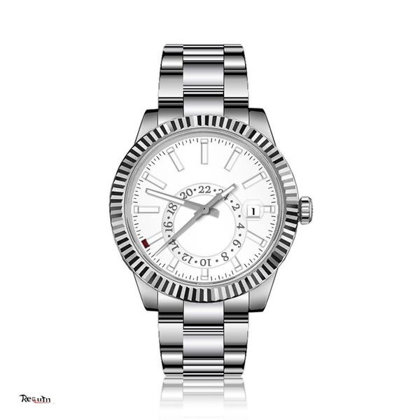 men's automatic mechanical watch sky-dweller m326934-0005 requin brand silver white stainless steel case calendar dial sky-dw232d, Slivery;brown
men's automatic mechanical watch sky-dweller m326934-0005 requin brand silver white stainless steel case calendar dial sky-dw232d, Slivery;brown