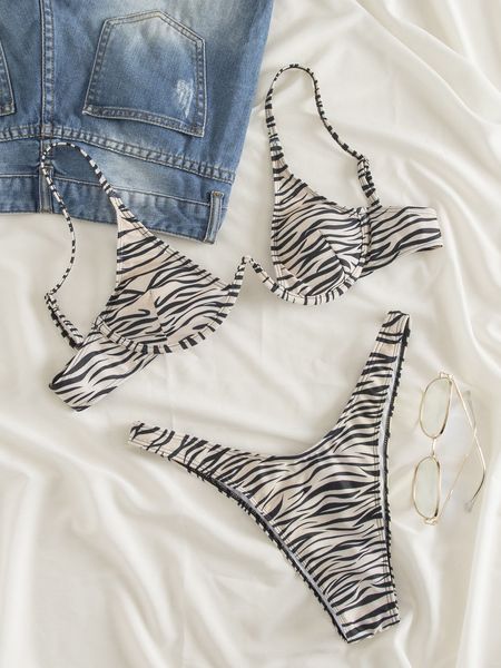 women's swimwear zebra striped halter triangle bikini set pushup bra high waist pantie micro thong bikinis 2023 mujer string swimsuit 2, White;black
women's swimwear zebra striped halter triangle bikini set pushup bra high waist pantie micro thong bikinis 2023 mujer string swimsuit 2, White;black