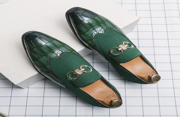 men elegant loafers solid color cracked lattice pu stitching faux suede metal fashion business casual wedding daily dress shoes4026027, Black
men elegant loafers solid color cracked lattice pu stitching faux suede metal fashion business casual wedding daily dress shoes4026027, Black