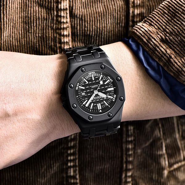 benyar quartz men's watches casual fashion 30m waterproof sport watch men stainless steel wristwatch mens reloj hombre 2019 n295p, Slivery;brown
benyar quartz men's watches casual fashion 30m waterproof sport watch men stainless steel wristwatch mens reloj hombre 2019 n295p, Slivery;brown