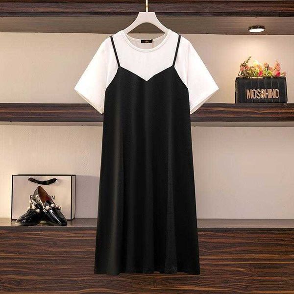 large size casual dresses womens clothing summer style fat sister loose slimming, Black;gray
large size casual dresses womens clothing summer style fat sister loose slimming, Black;gray
