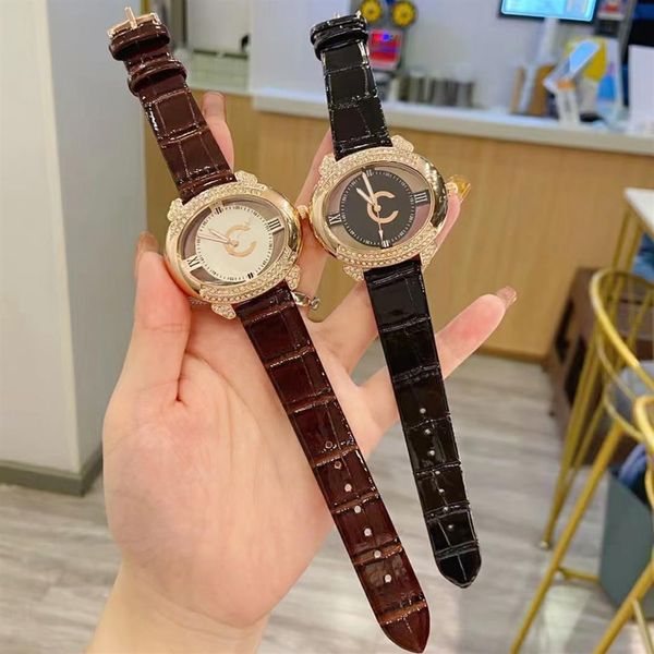 brand watches women girl hollow out crystal oval style leather strap quartz wrist watch ch56216s, Slivery;brown
brand watches women girl hollow out crystal oval style leather strap quartz wrist watch ch56216s, Slivery;brown