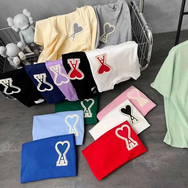 t shirts for men women amis the correct of love a letter badge embroidered short sleeve men's and women's ins fashion brand loose, White;black
t shirts for men women amis the correct of love a letter badge embroidered short sleeve men's and women's ins fashion brand loose, White;black