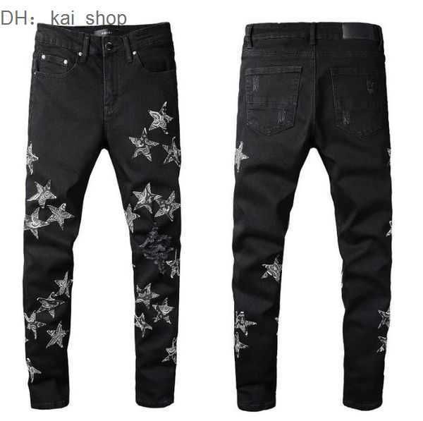men's jeans de primavera para hombres bordado mezclilla pantalones moda hip hop cremallera angustiados 41, Blue
men's jeans de primavera para hombres bordado mezclilla pantalones moda hip hop cremallera angustiados 41, Blue