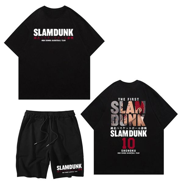 mens tracksuits slam dunk print tracksuit men sports suit pure cotton t shirt shorts 2 piece set japanese anime charactor sportswear workout, Gray
mens tracksuits slam dunk print tracksuit men sports suit pure cotton t shirt shorts 2 piece set japanese anime charactor sportswear workout, Gray
