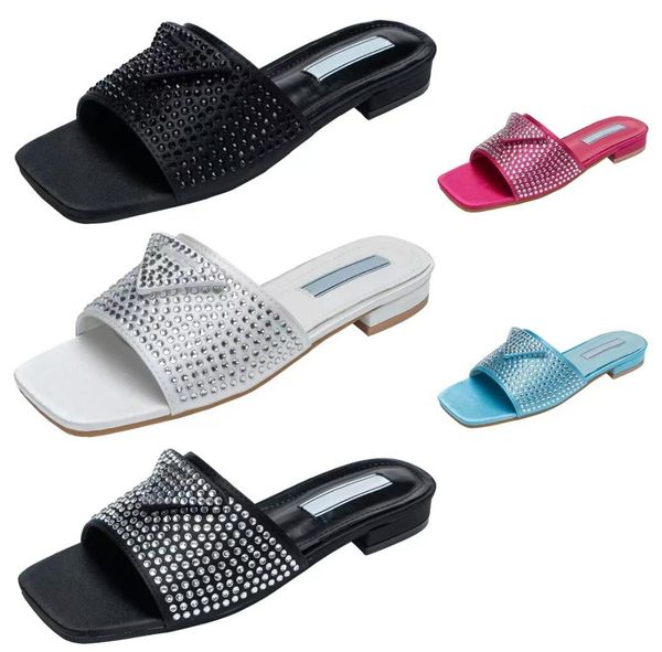 designer slippers crystal flat bottom women's outdoor leisure sandal summer women's luxury brand sandbeach slipper slipper, Black
designer slippers crystal flat bottom women's outdoor leisure sandal summer women's luxury brand sandbeach slipper slipper, Black