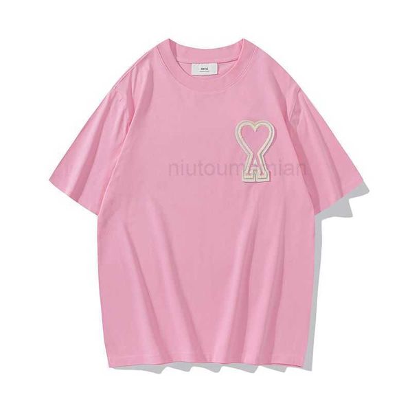 t shirts for men women badge men's amis short the women's correct embroidery of sleeve love and a loose letter round neck ins coup, White;black
t shirts for men women badge men's amis short the women's correct embroidery of sleeve love and a loose letter round neck ins coup, White;black