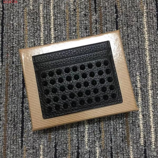 luxury designer men kios card holder black real leather lined in red flat pocket purse spikes id card case with box203q, Brown;gray
luxury designer men kios card holder black real leather lined in red flat pocket purse spikes id card case with box203q, Brown;gray