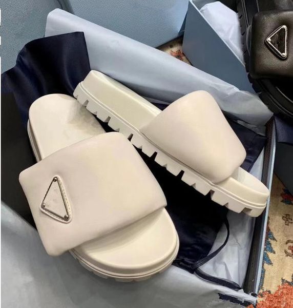 Women designer Chubby slippers summer Leather bread Triangles Ladies' flip-flops holiday Sandals resort Black white thick bottom Female metal buckle beach slippers, Moon blue
Women designer Chubby slippers summer Leather bread Triangles Ladies' flip-flops holiday Sandals resort Black white thick bottom Female metal buckle beach slippers, Moon blue