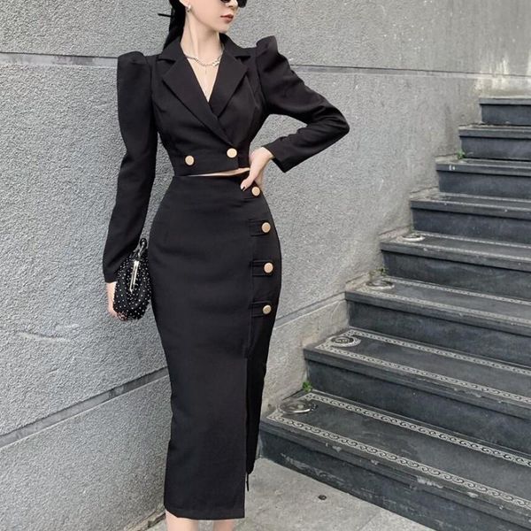 dress new arrival fashion autumn women ol temperament black crop + split midi skirt slim skirt suits 2021, White
dress new arrival fashion autumn women ol temperament black crop + split midi skirt slim skirt suits 2021, White