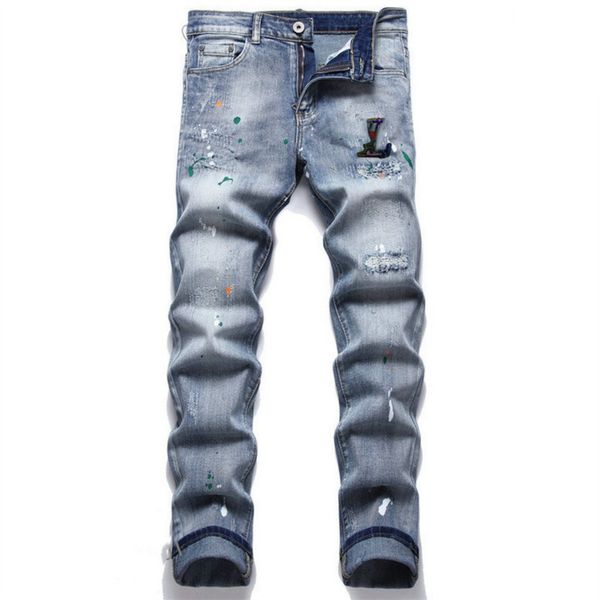 aaa 2023 spring fashion cotton men's jeans slim fit elastic bee business pants classic style men's denim grey, Blue
aaa 2023 spring fashion cotton men's jeans slim fit elastic bee business pants classic style men's denim grey, Blue