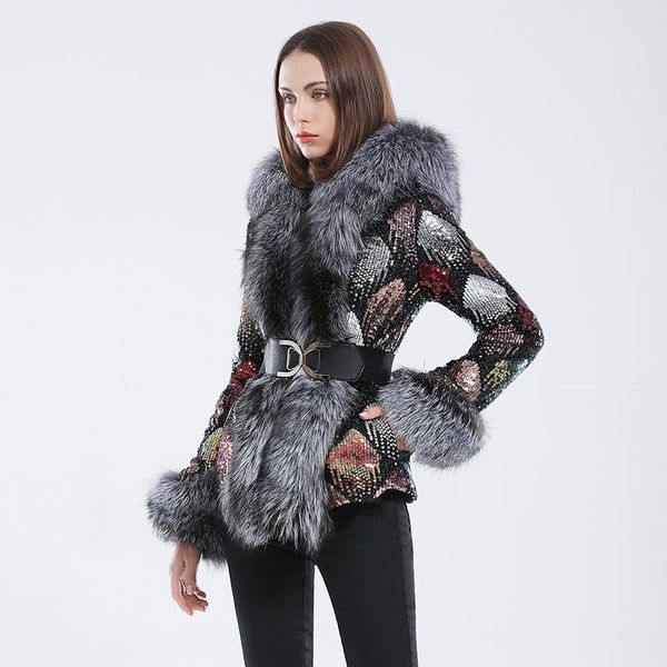 fur 2022 winter new fox fur collar coat longsleeved women's color coat fur parka winter coat, Black
fur 2022 winter new fox fur collar coat longsleeved women's color coat fur parka winter coat, Black