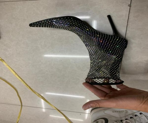2022 sheepskin leather nets half boots 11cm high heels shoes midcalf booties pillage toes diamond catwalk zipper party weddi6742846, Black
2022 sheepskin leather nets half boots 11cm high heels shoes midcalf booties pillage toes diamond catwalk zipper party weddi6742846, Black