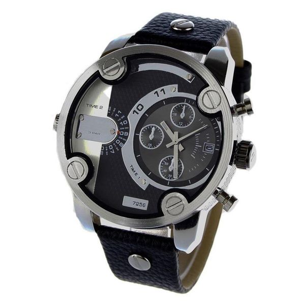 fashion brand 7256 men's big case mutiple dials date calendar display leather strap quartz men's wrist watch241a, Slivery;brown
fashion brand 7256 men's big case mutiple dials date calendar display leather strap quartz men's wrist watch241a, Slivery;brown